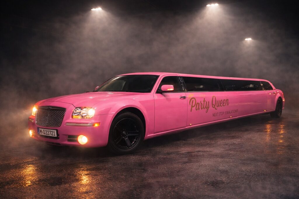 Pinke Chrysler Stretchlimousine