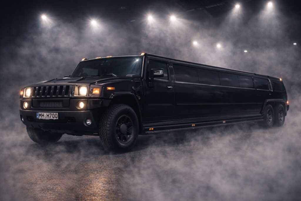 Schwarze XXL Stretchlimousine